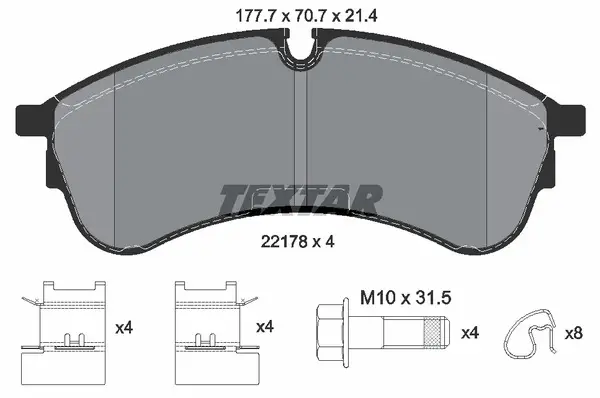 TEXTAR 2217801 BRAKE PADS
