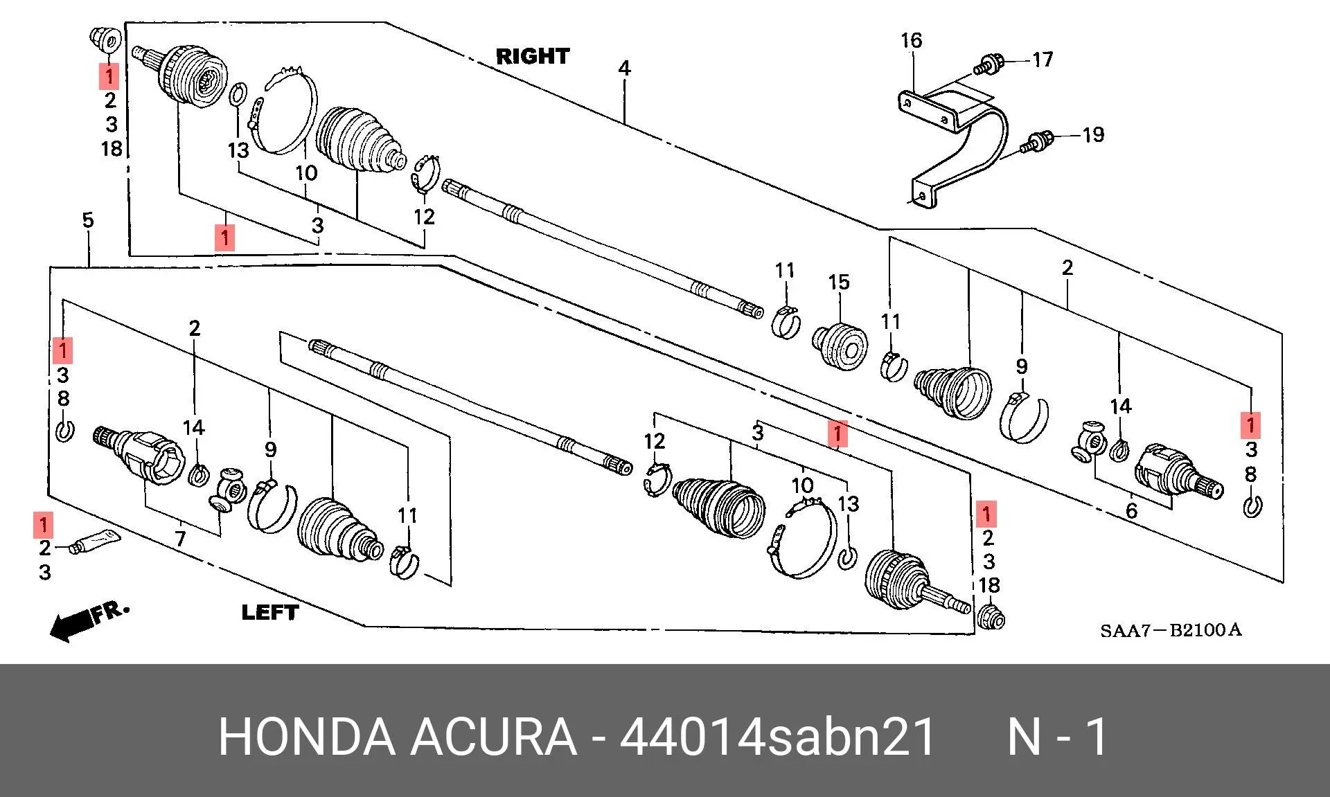 HONDA 44014-SAB-N21 44014-TF0-J01, 44014-SEL-T00, 44306-TF0-J00_JCO