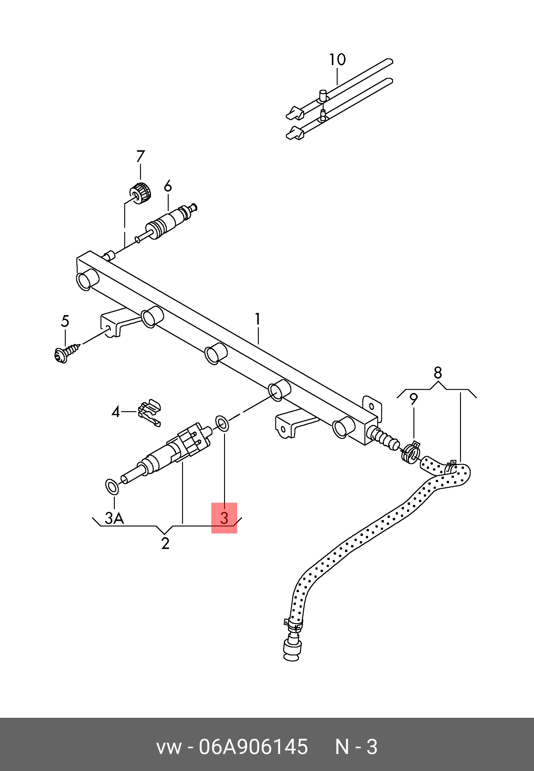 VAG 06A 906 145 RING SEALING SPRAY JETS