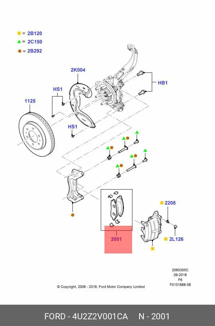 FORD 4U2Z-2V001-CA BRAKE PADS