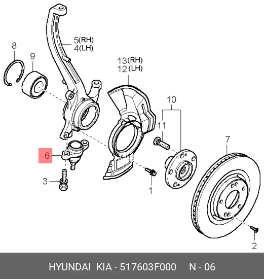 KIA 51760-3F000 BALL JOINT