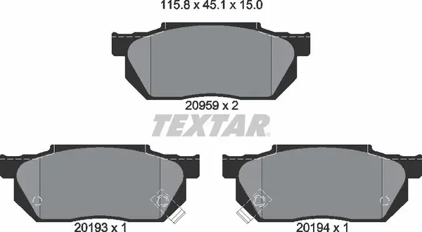 TEXTAR 2095902 BRAKE PADS