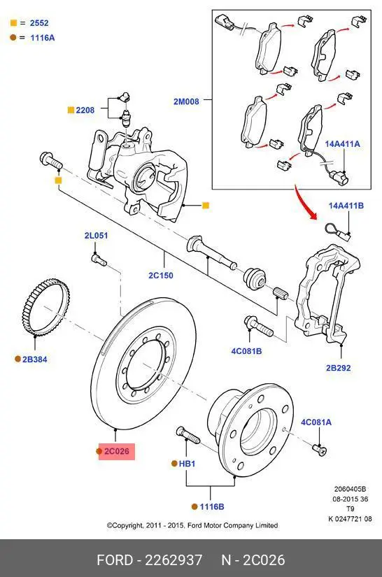 FORD 2 262 937 ROTOR DISC