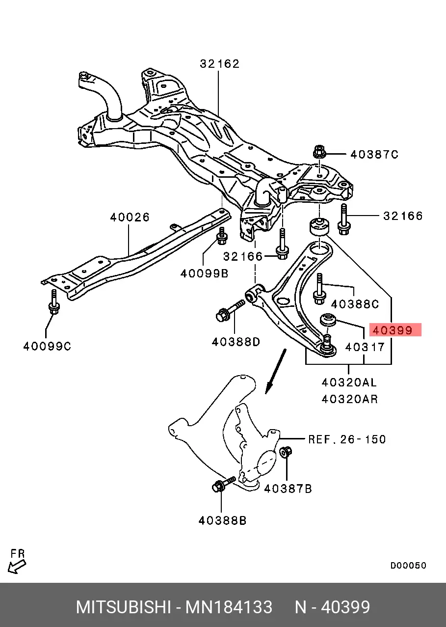 MITSUBISHI MN184133 BUSH, SUSPENSION