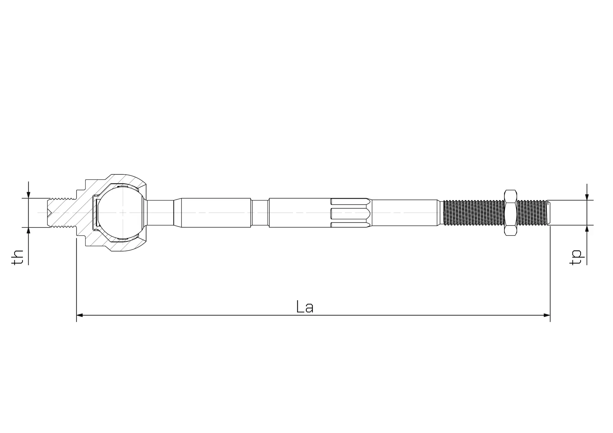 Sidem 54012 RACK END / AXIAL JOINT