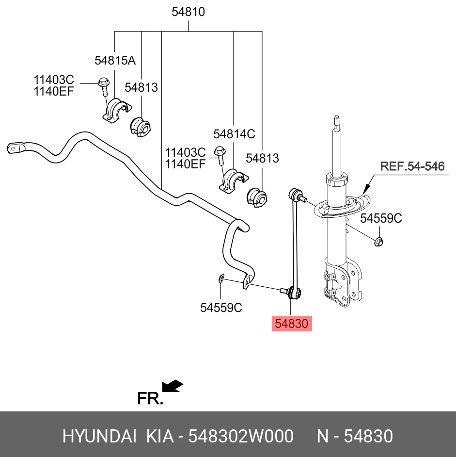 HYUNDAI 54830-2W000 STABILIZER LINK