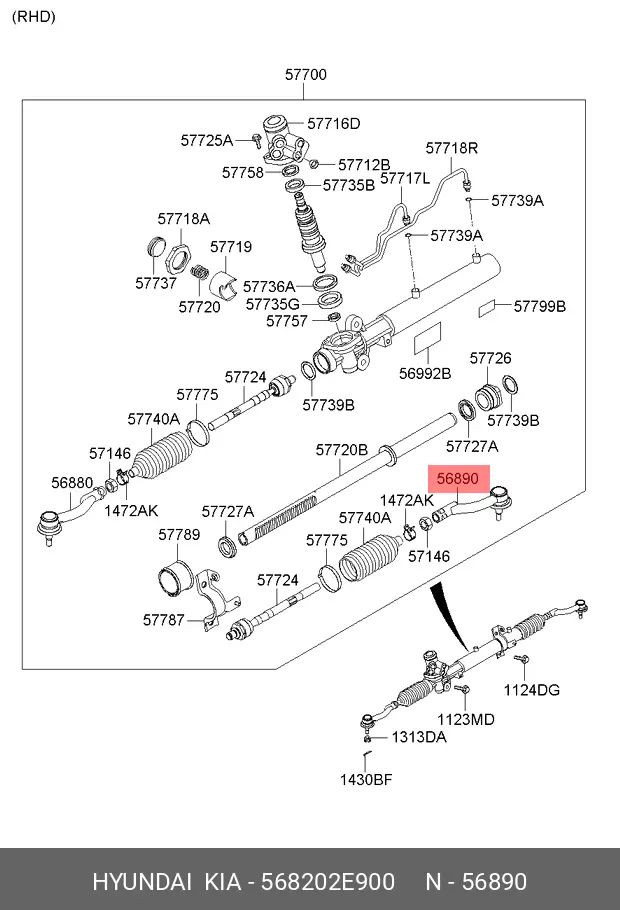 HYUNDAI 56820-2E900 TIE ROD END