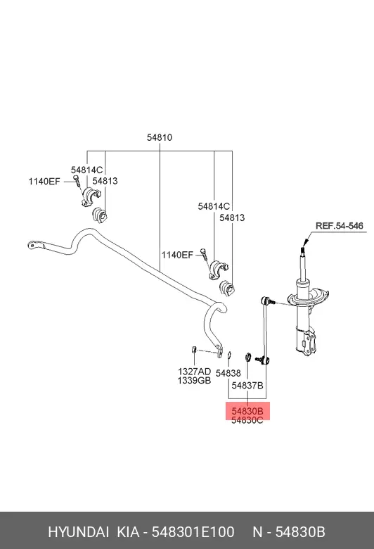 HYUNDAI 54830-1E100 STABILIZER LINK
