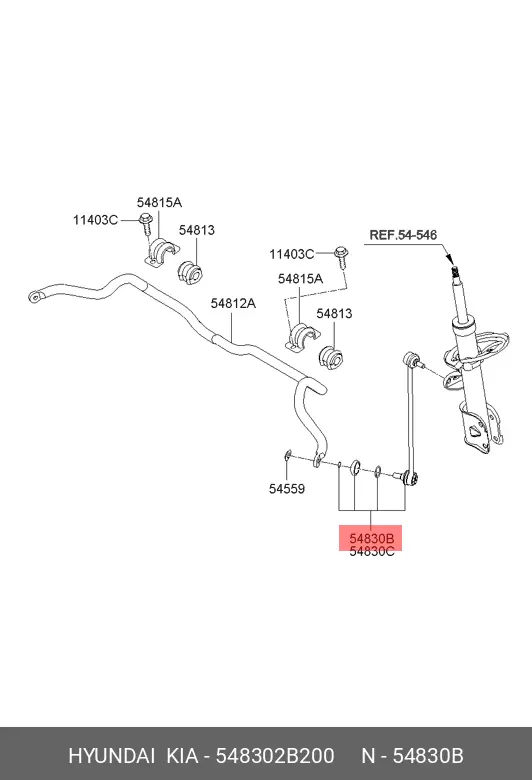 HYUNDAI 54830-2B200 STABILIZER LINK
