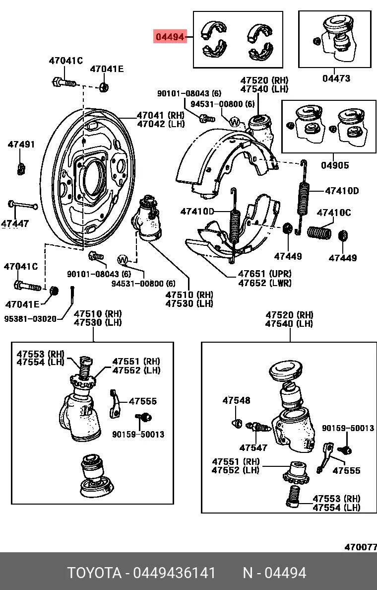 TOYOTA 04494-36141 BRAKE SHOE