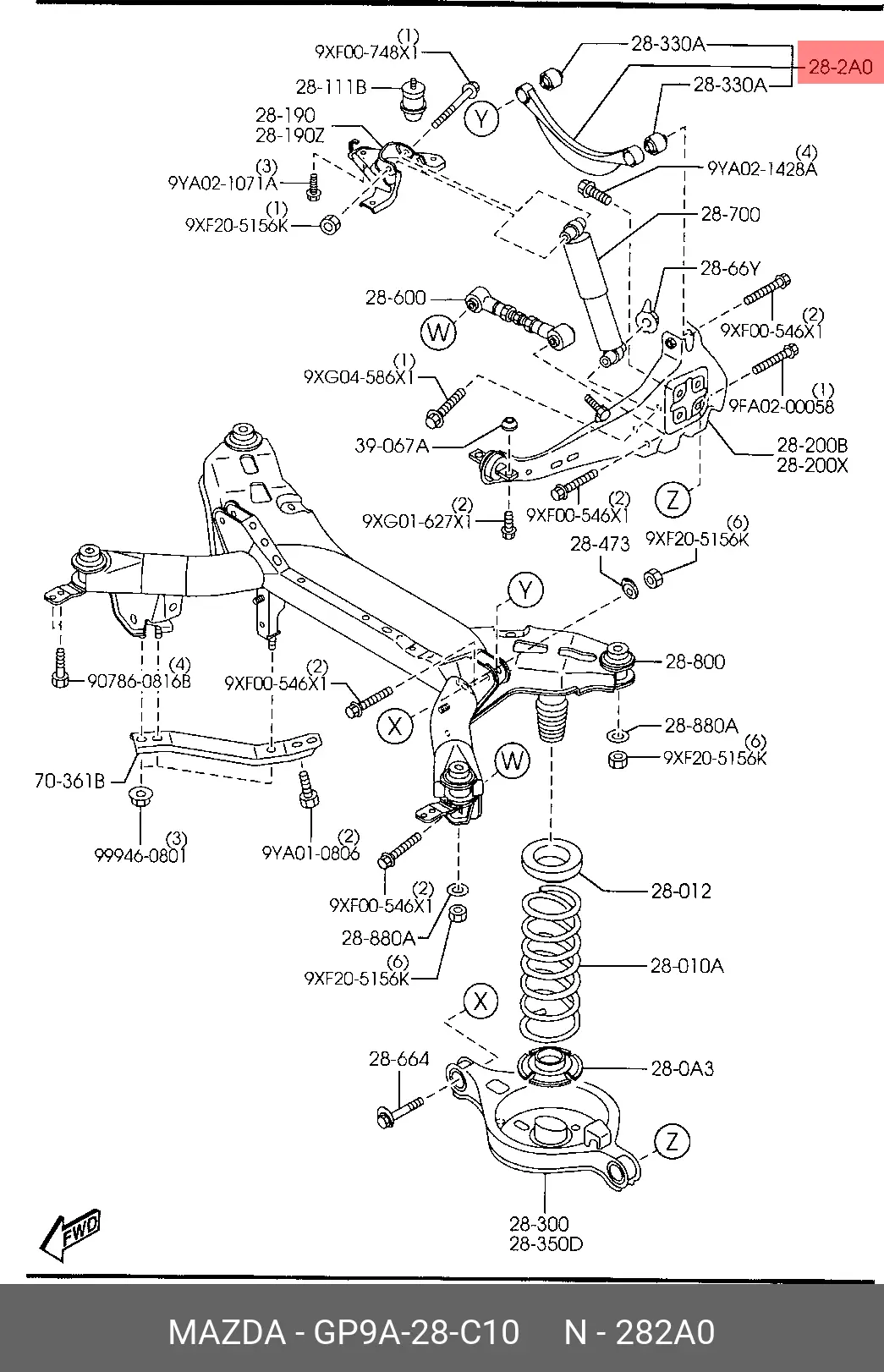 MAZDA GP9A-28-C10 ROD, CONTROL