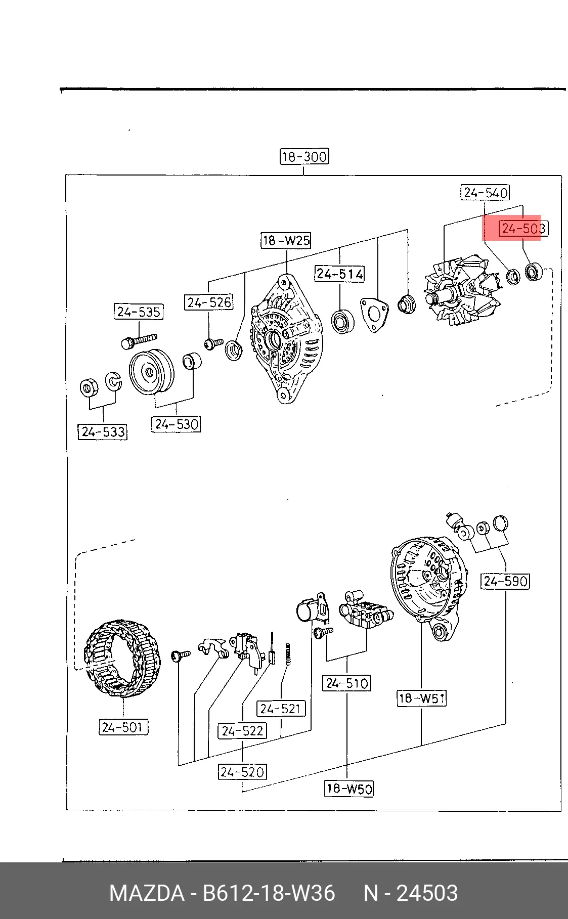MAZDA B612-18-W36 BALL BEARING