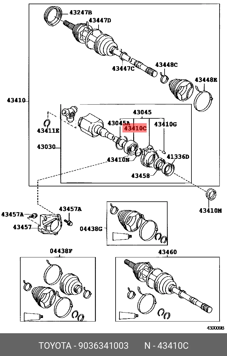 TOYOTA 90363-41003 TRANSMISSION BEARING