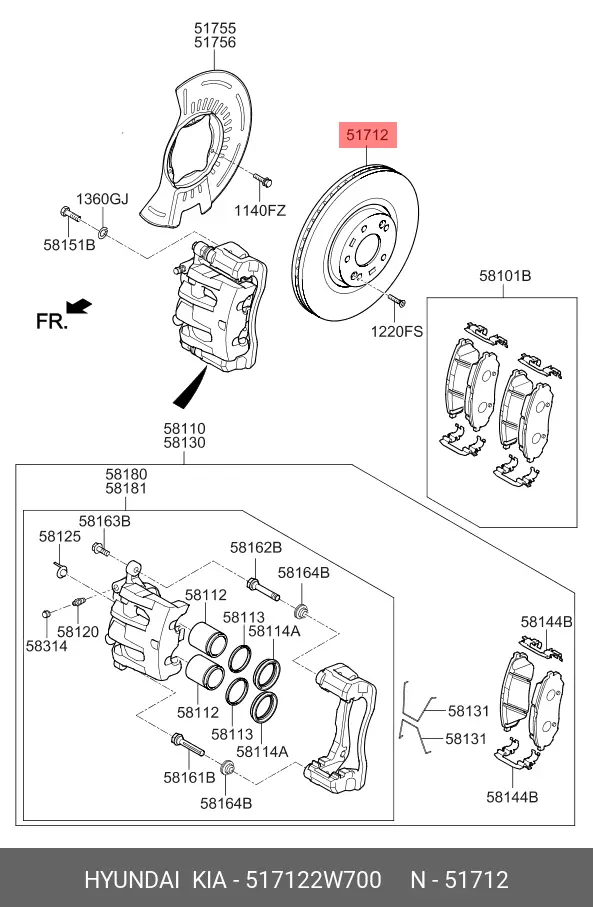 HYUNDAI 51712-2W700 ROTOR DISC