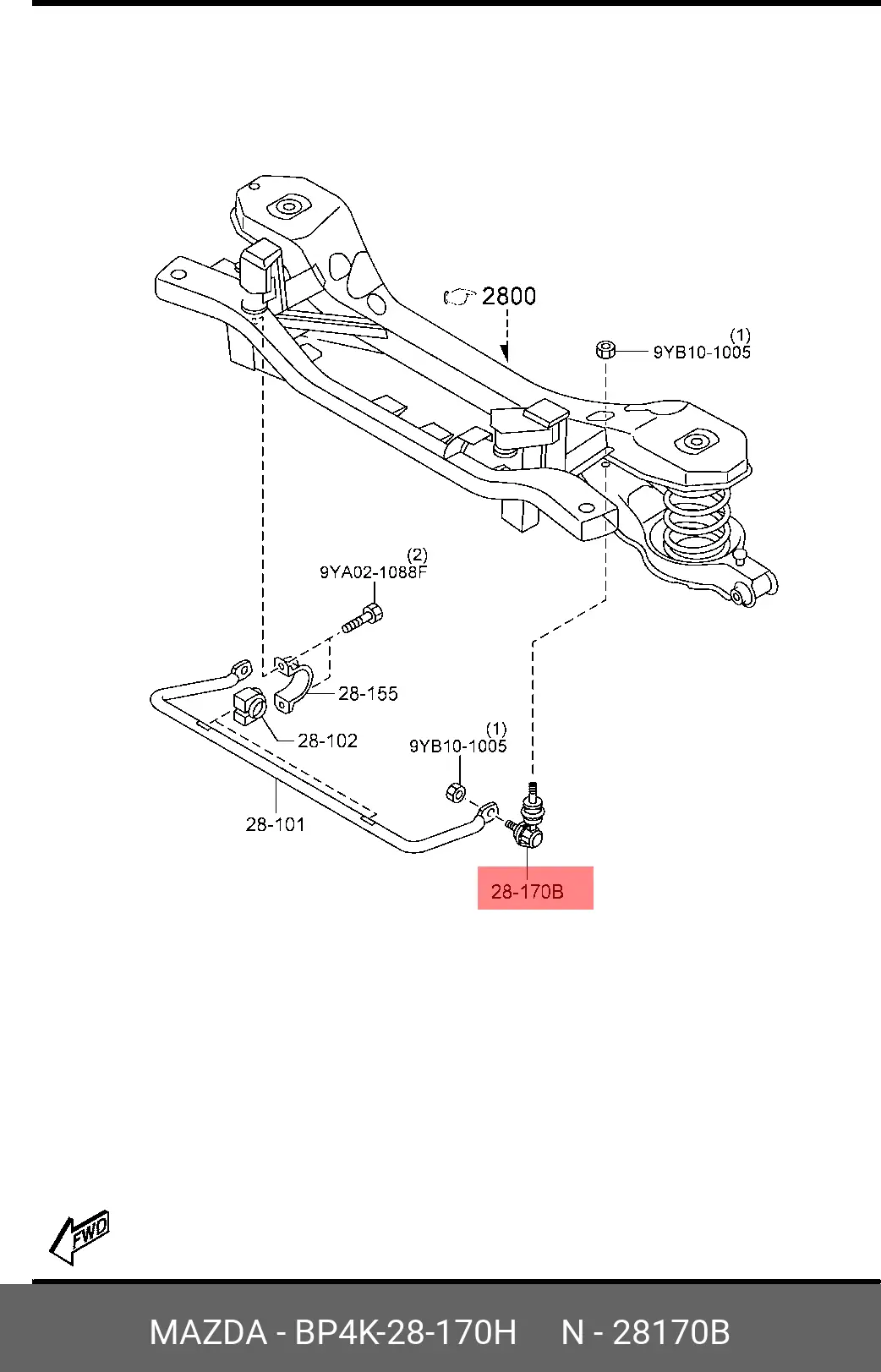 MAZDA BP4K-28-170H STABILIZER LINK