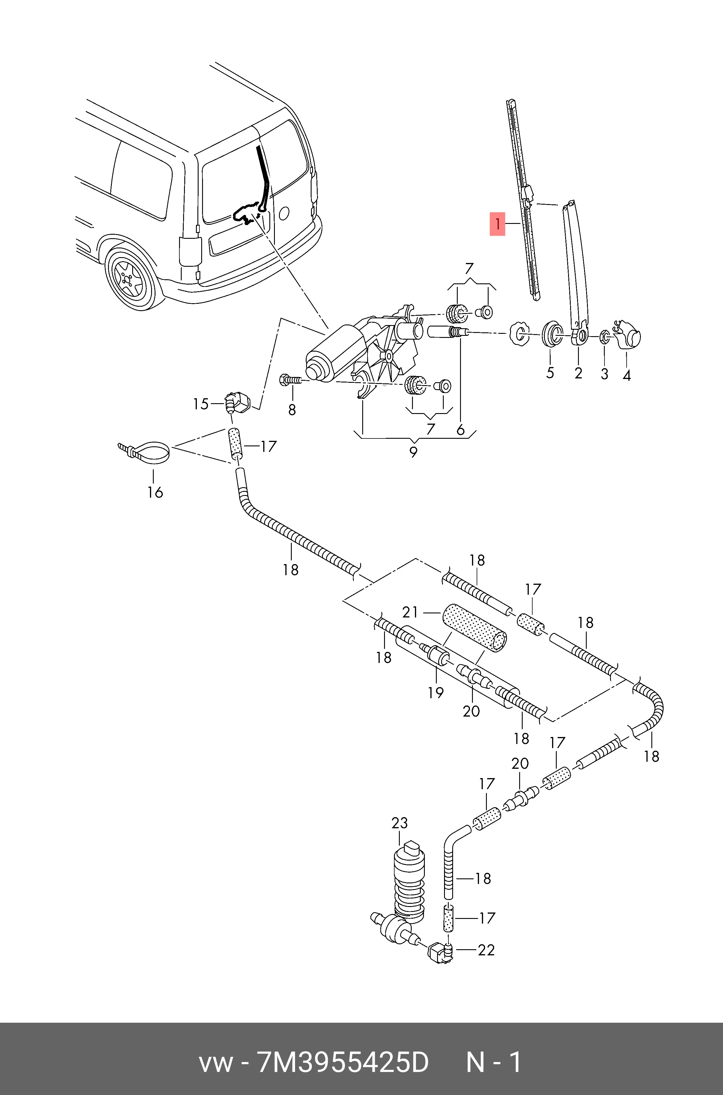VAG 7M3 955 425 D CONVENTIONAL WIPER