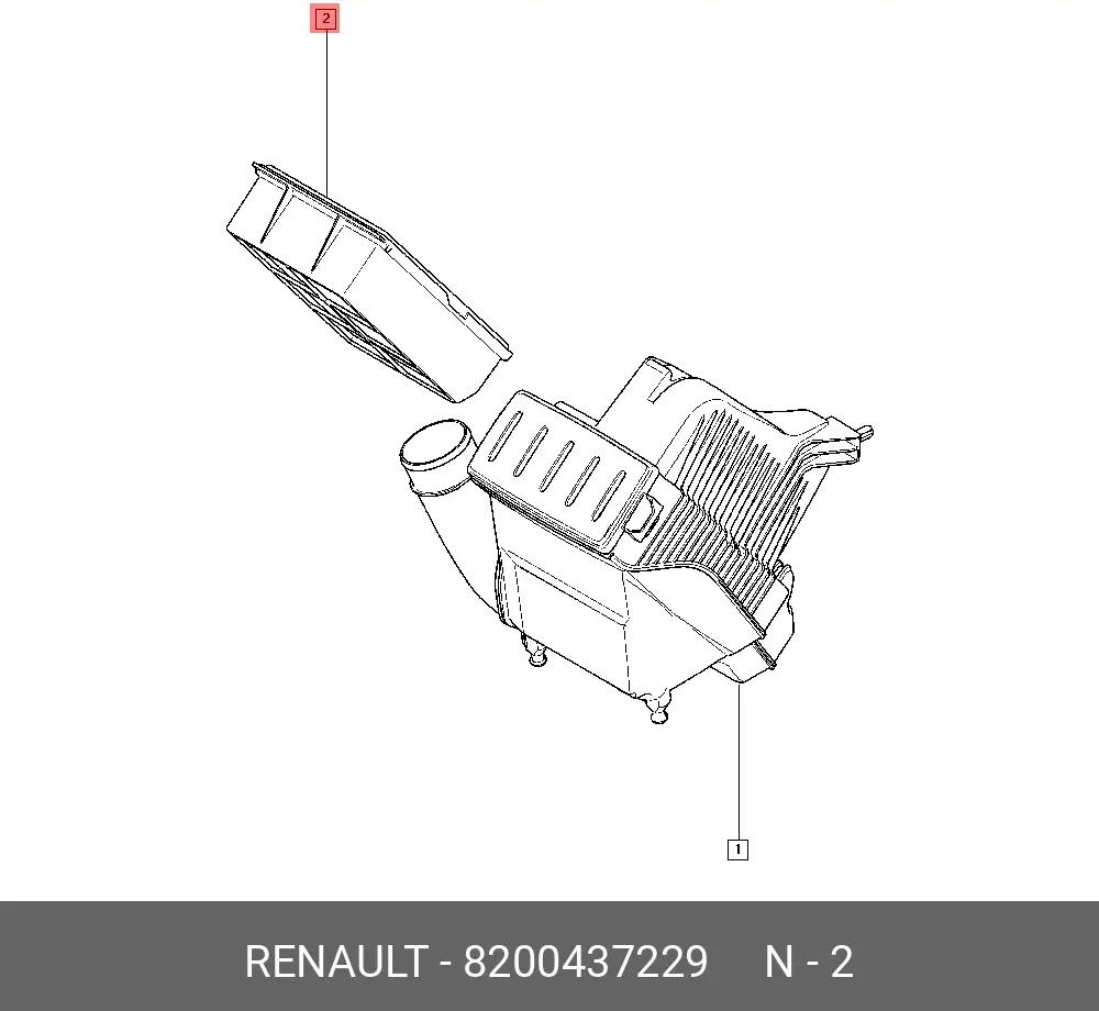 RENAULT 82 00 437 229 AIR FILTER