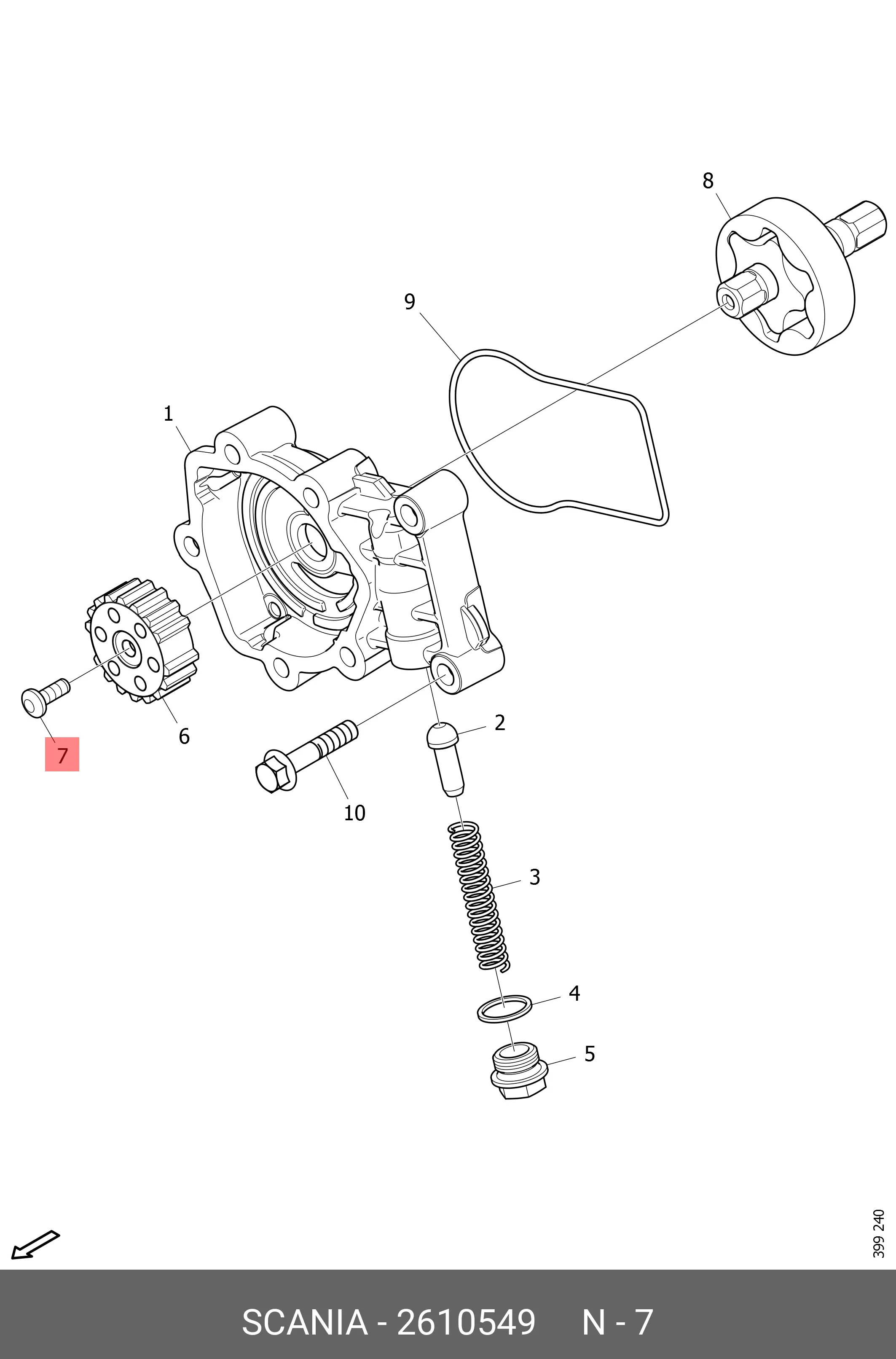 SCANIA 2610549 PART