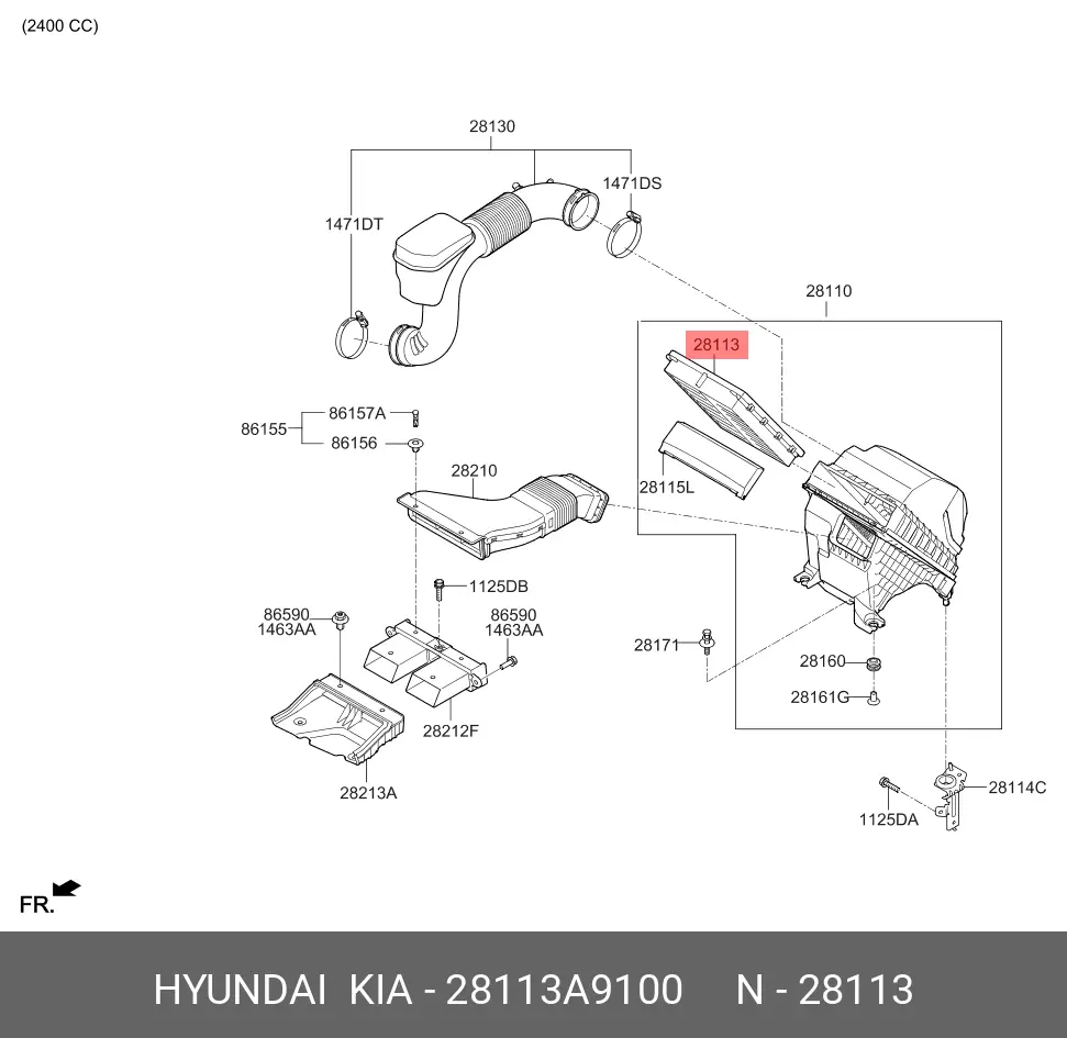 KIA 28113-A9100 AIR FILTER