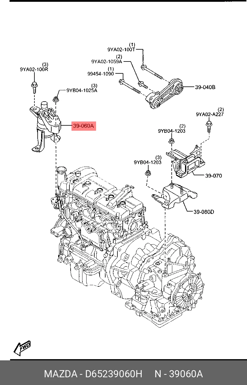 MAZDA D652-39-060H D652-39-060C, DG81-39-060, D651-39-060D, D652