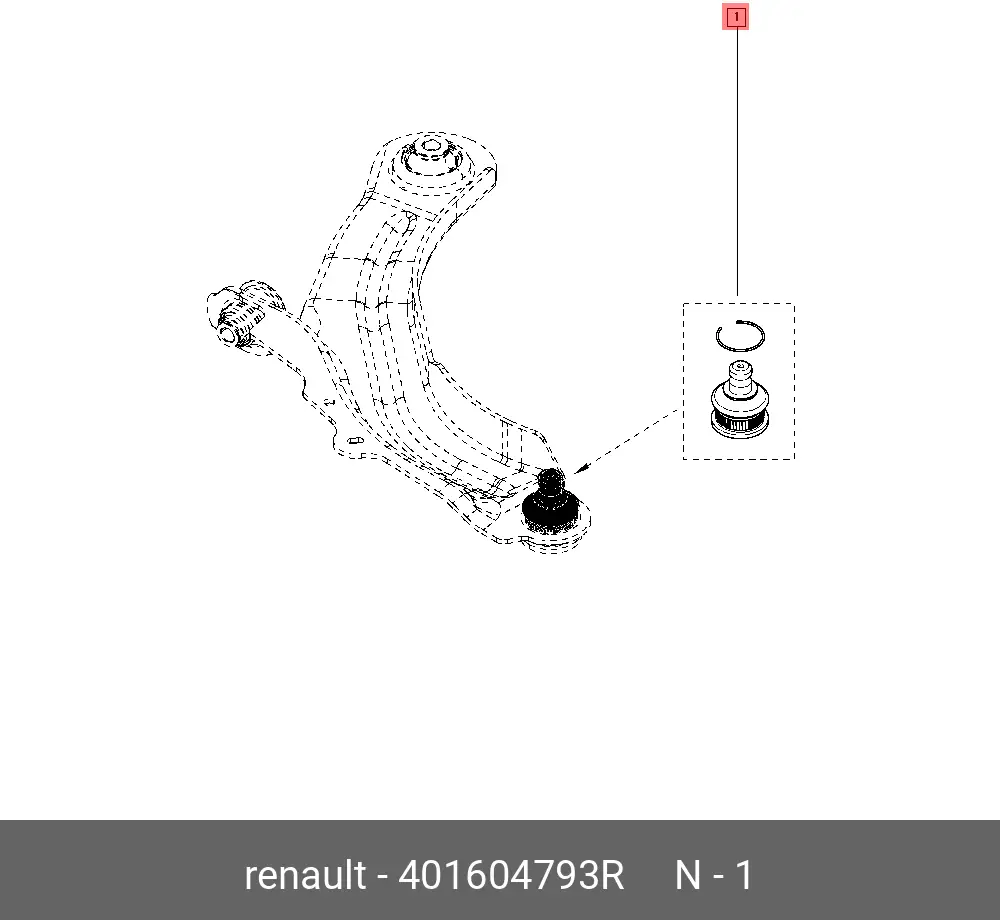 RENAULT 40 16 047 93R BALL JOINT