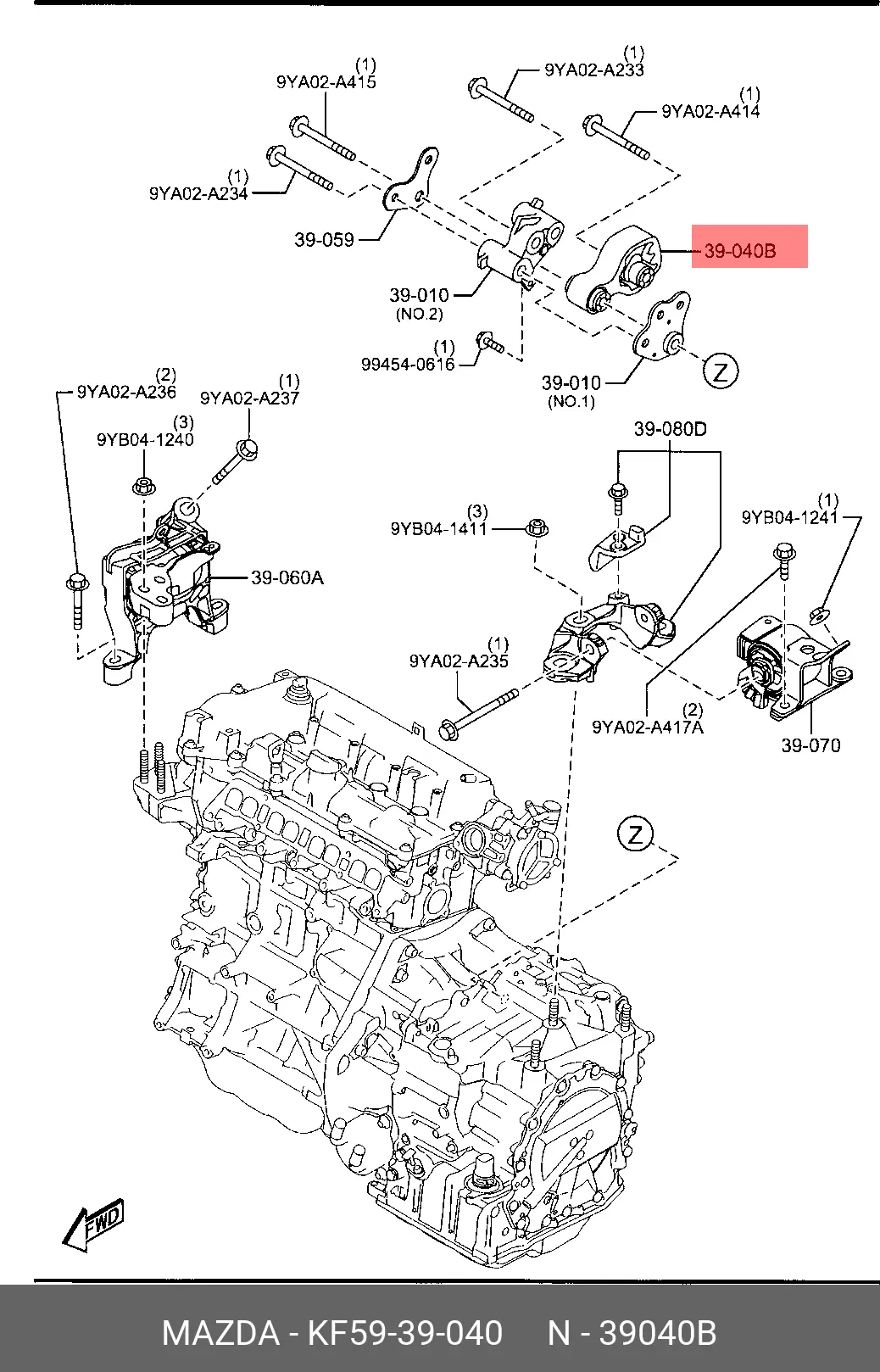 まページ MAZDA KF59-39-040 KF59-39-040A, KD53-39-04YC, KF60-39-04Y, KF60-39