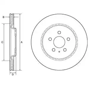 DELPHI BG4643C ROTOR DISC
