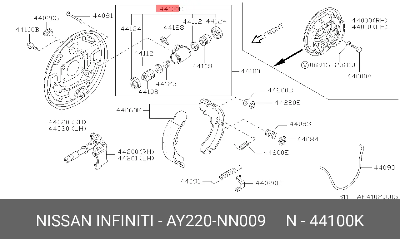 NISSAN AY220-NN009 WHEEL CYLINDER KIT