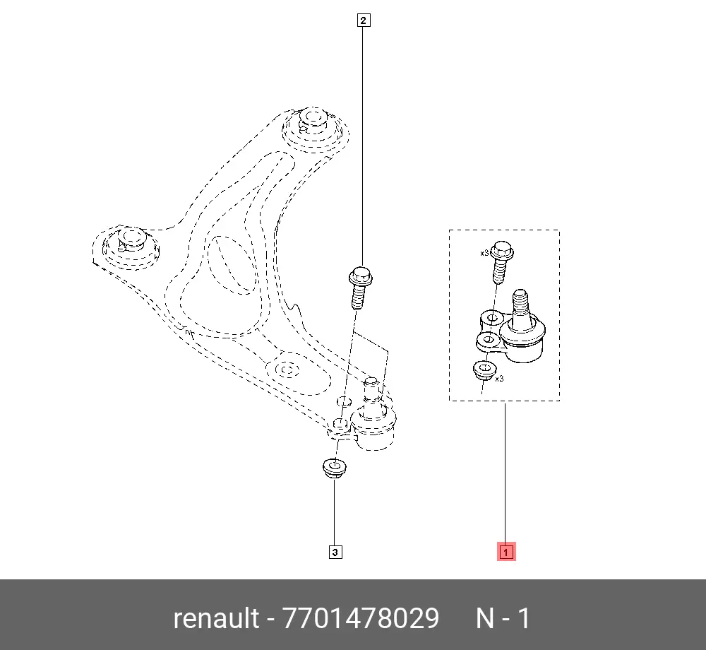RENAULT 77 01 478 029 BALL JOINT