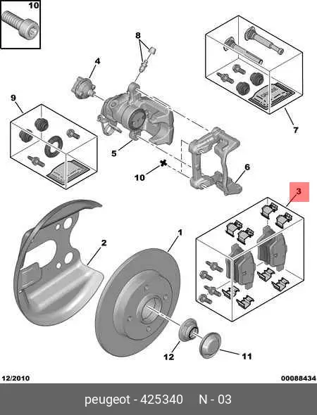 PEUGEOT 4253.40 BRAKE PADS