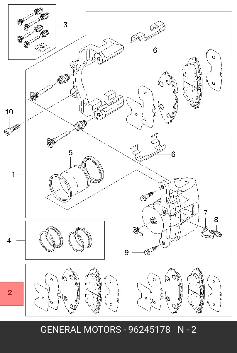 CHEVROLET 96245178 BRAKE PADS