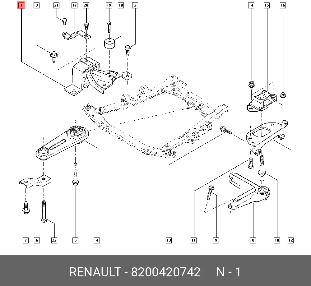 RENAULT 82 00 420 742 ENGINE MOUNTING