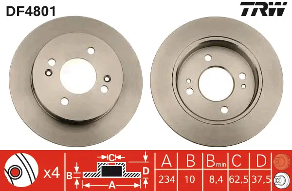 TRW DF4801 ROTOR DISC