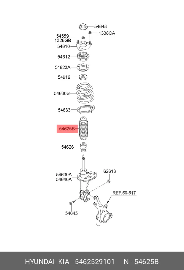 KIA 54625-29101 SHOCK DUST COVER