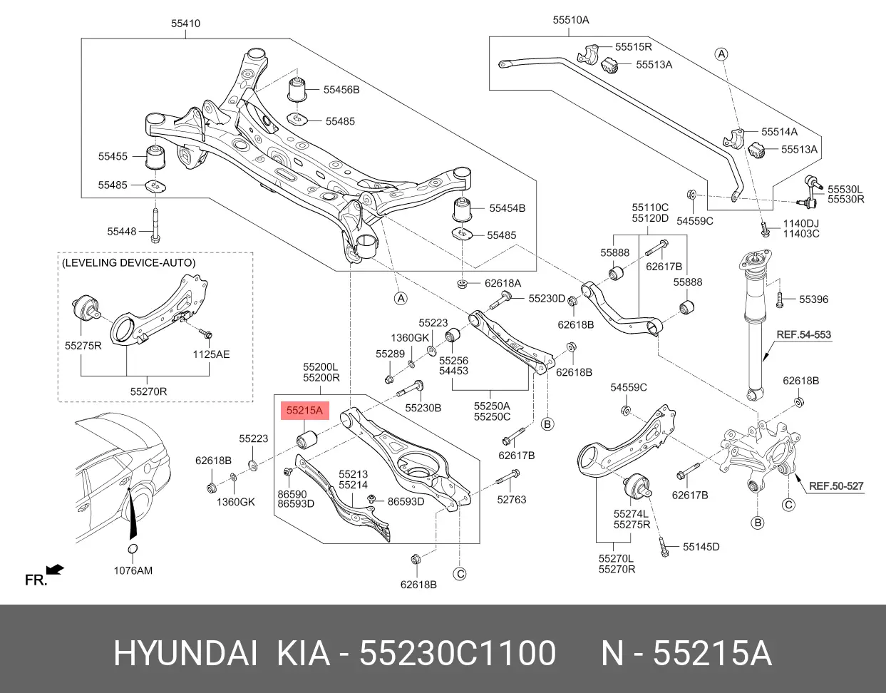 HYUNDAI 55230-C1100 BUSH, SUSPENSION