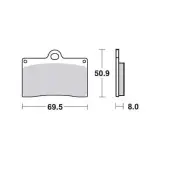 LUCAS MCB540 MOTORCYCLE BRAKE PADS
