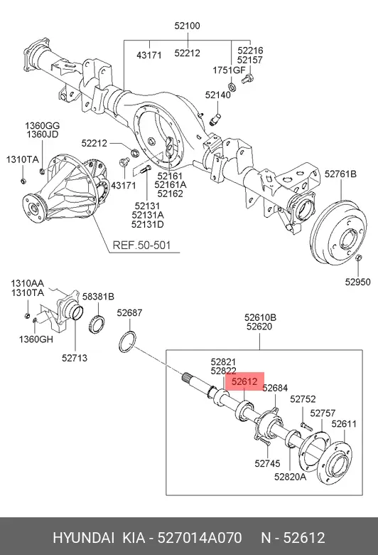 HYUNDAI 52701-4A070 WHEEL BEARING