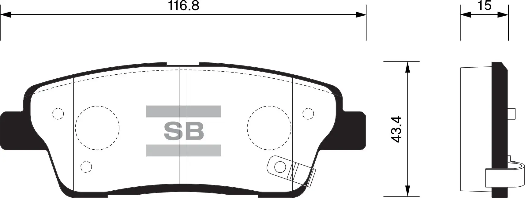 HI-Q SP1546 BRAKE PADS
