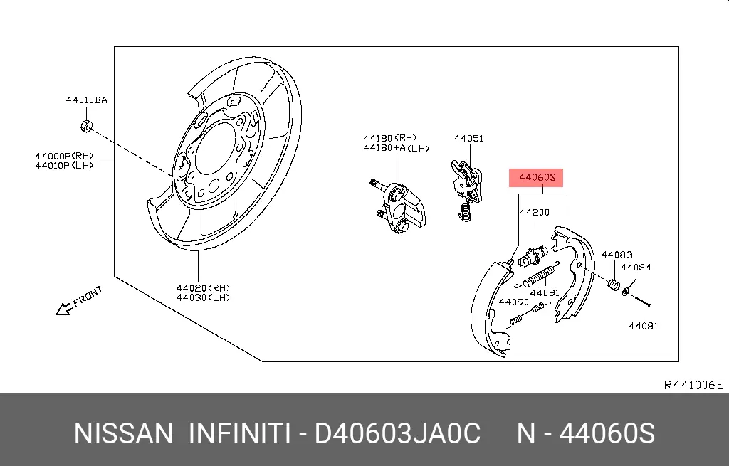 NISSAN D4060-3JA0C BRAKE SHOE