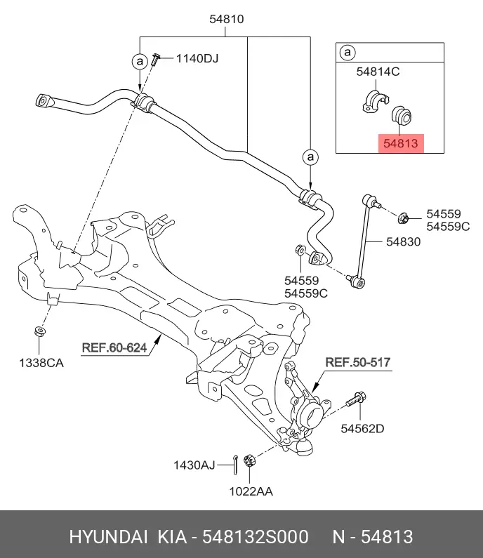 KIA 54813-2S000 STABILIZER BUSH