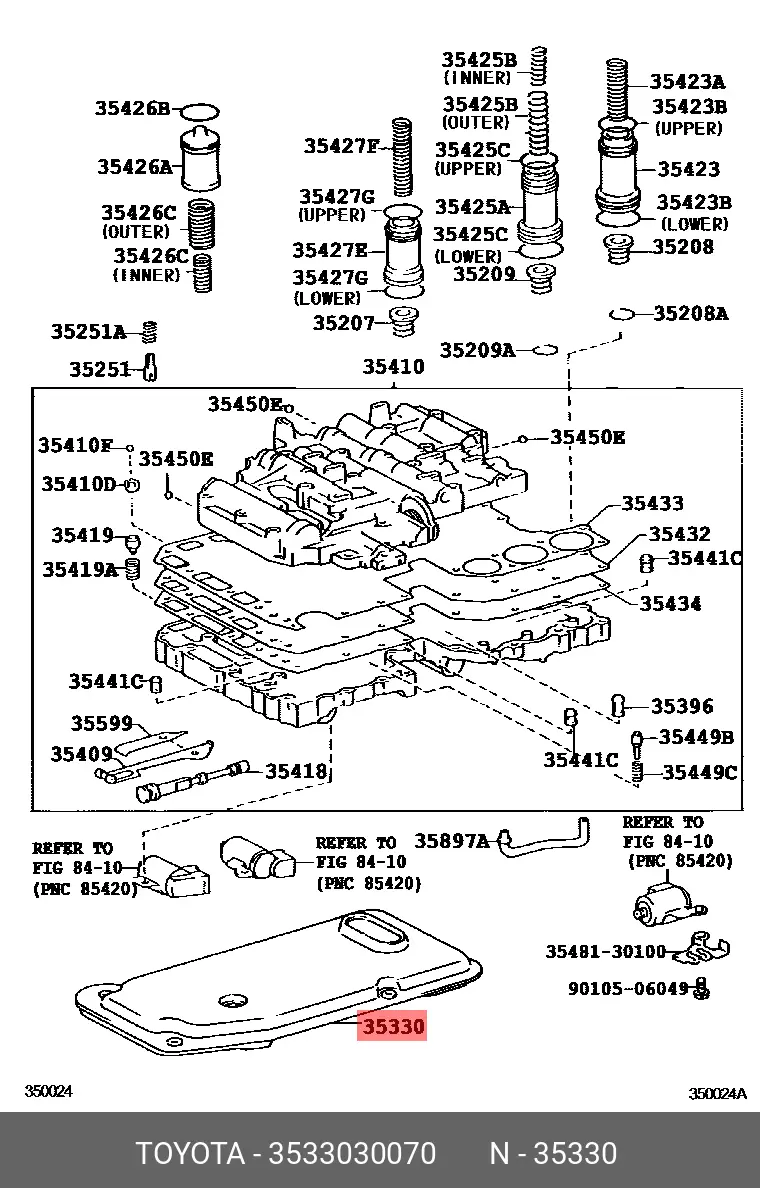 TOYOTA 35330-30070 TRANSMISSION FILTER
