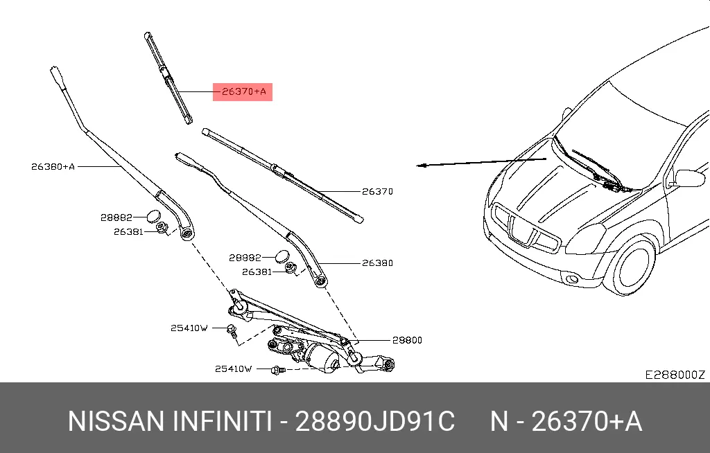 NISSAN 28890-JD91C FLAT WIPER