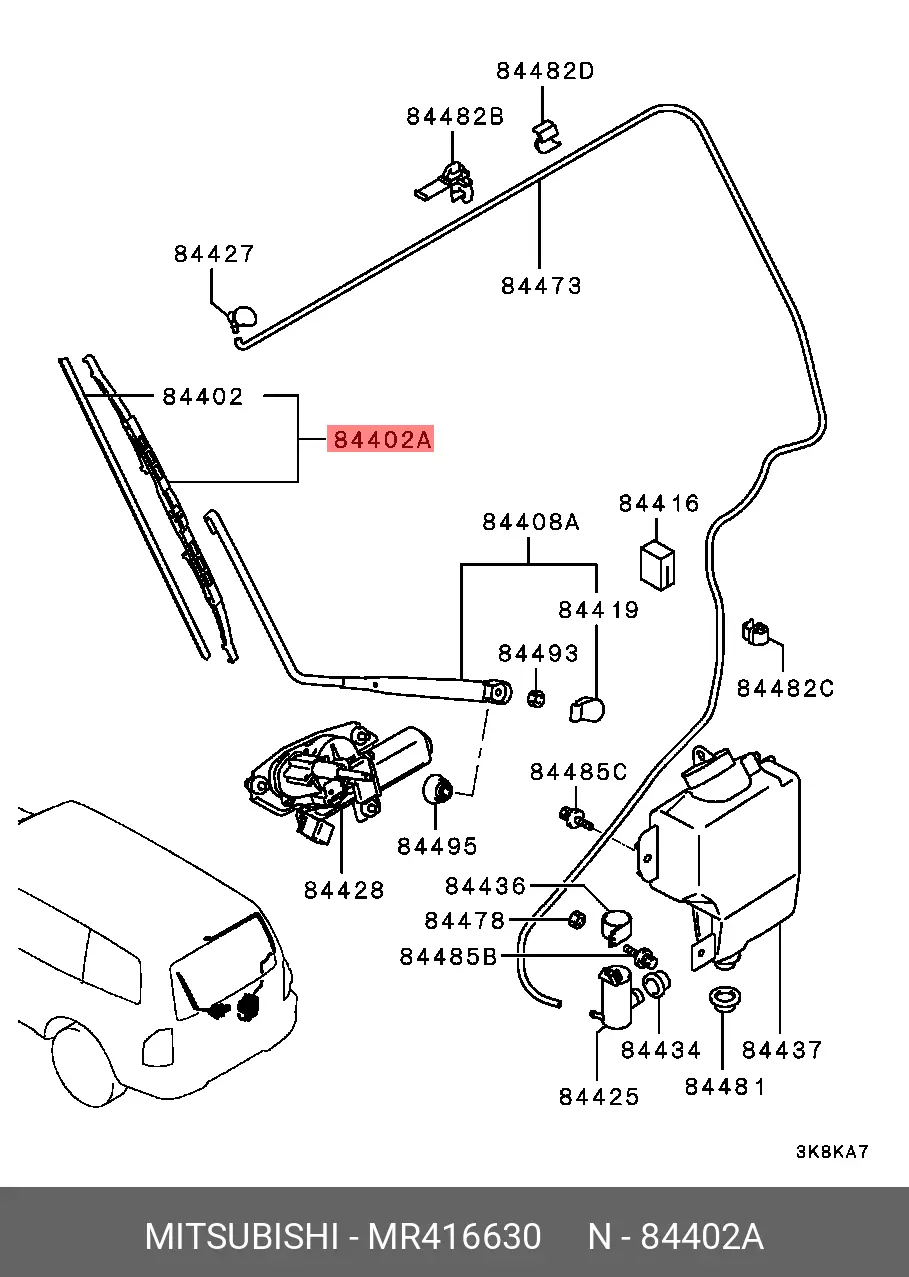 MITSUBISHI MR416630 CONVENTIONAL WIPER