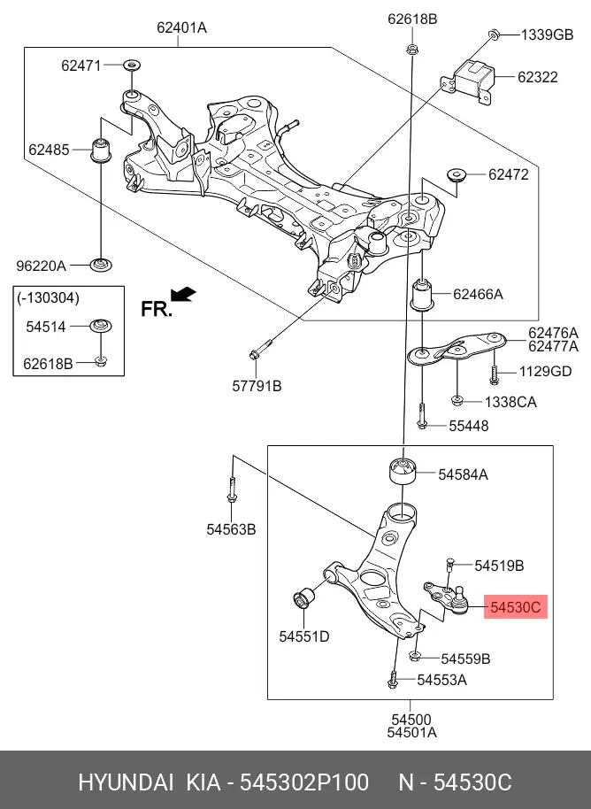 KIA 54530-2P100 BALL JOINT