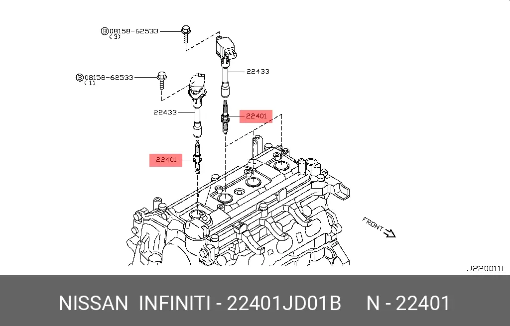 NISSAN 22401-JD01B SPARK PLUG