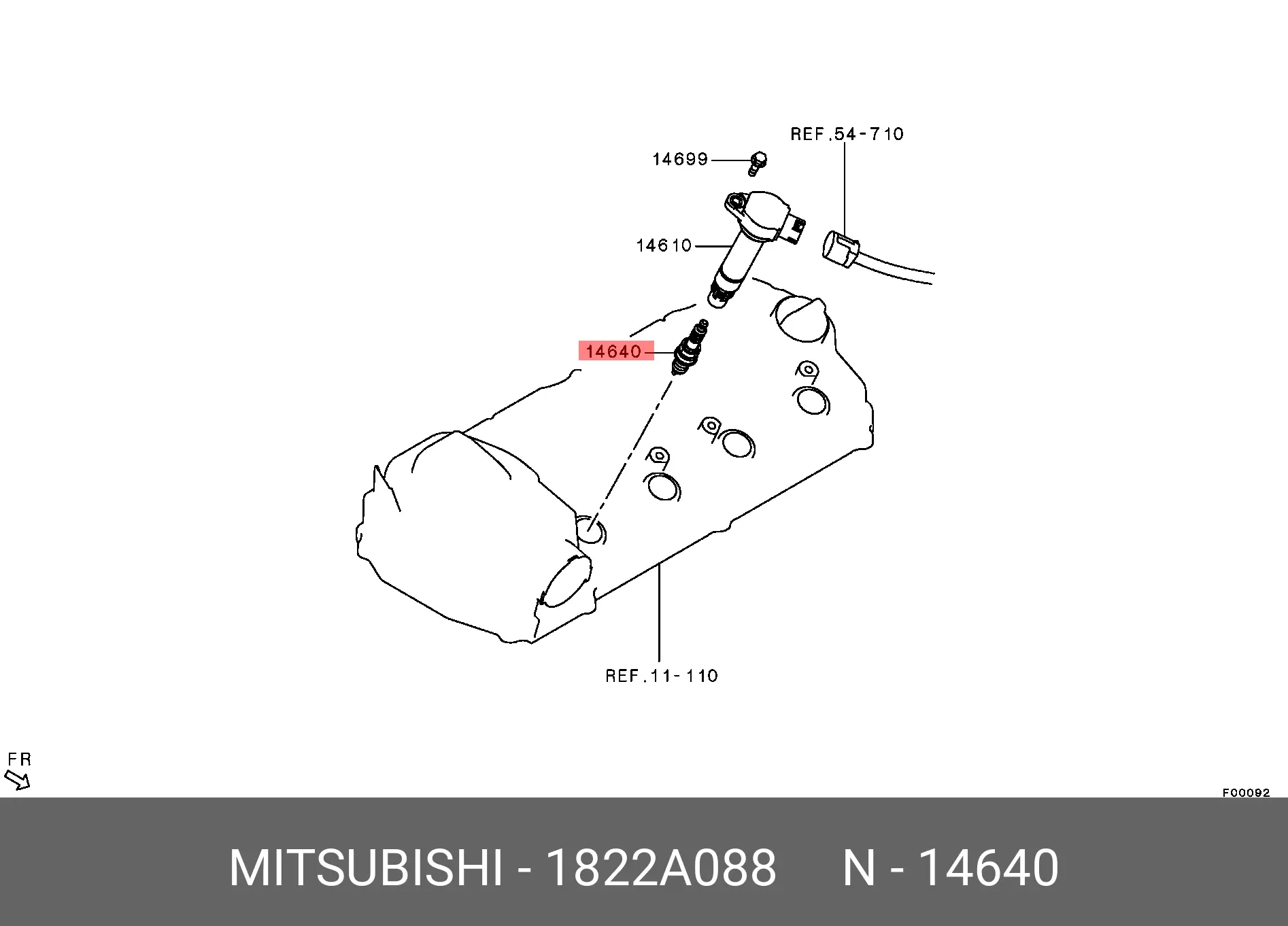 MITSUBISHI 1822A088 SPARK PLUG