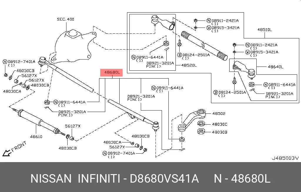 NISSAN D8680-VS41A DRAG LINK