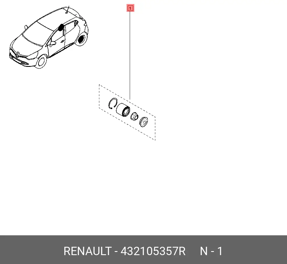 RENAULT 432105357R WHEEL BEARING/SEAL KIT
