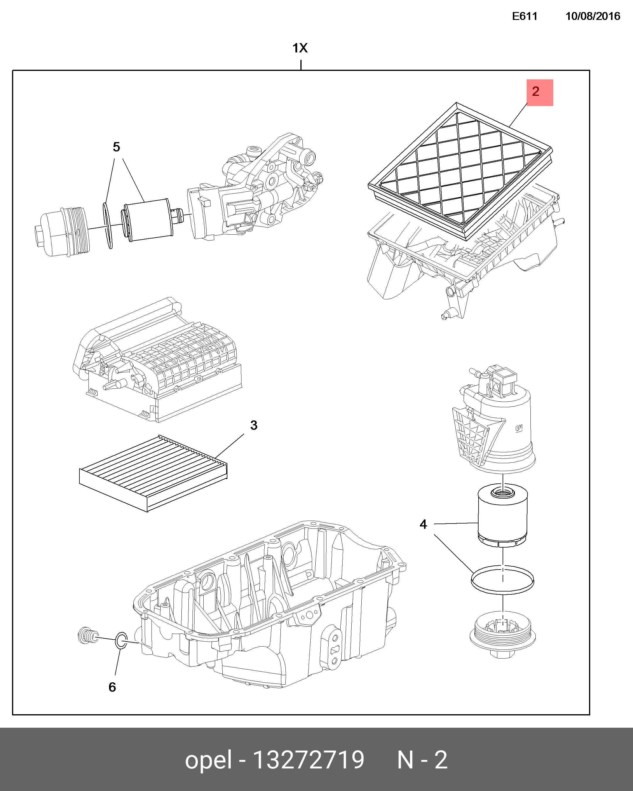CHEVROLET 13272719 AIR FILTER