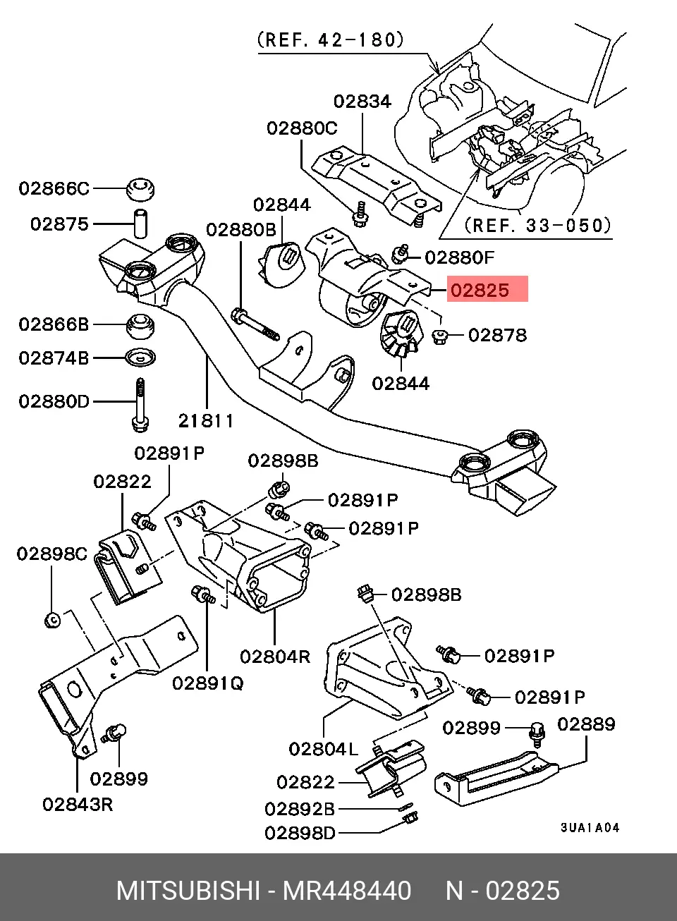 MITSUBISHI MR448440 INSULATOR ENGINE MOUNTING